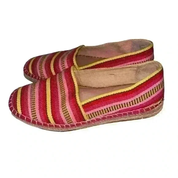 Chelsea & Violet Shoes Espadrilles Mimi Pink & Yellow size 7M - Picture 2 of 4